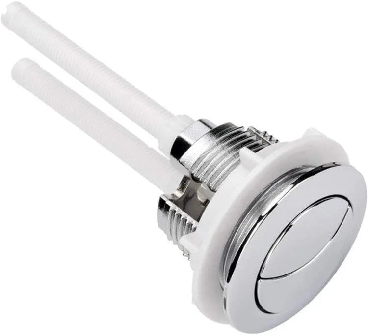 38mm round dual flush toilet button replacement made from white ABS plastic