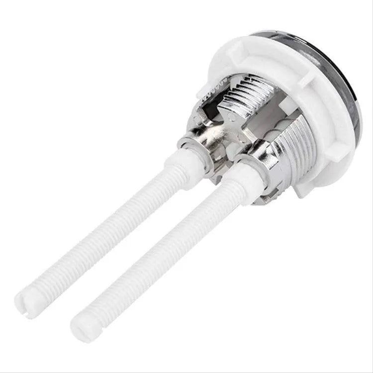 38mm round dual flush toilet button replacement made from white ABS plastic