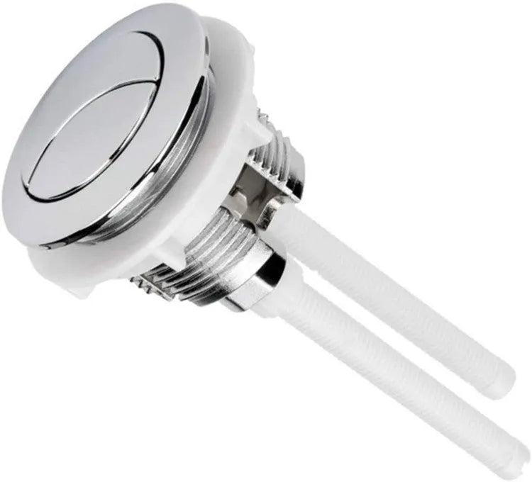 38mm round dual flush toilet button replacement made from white ABS plastic
