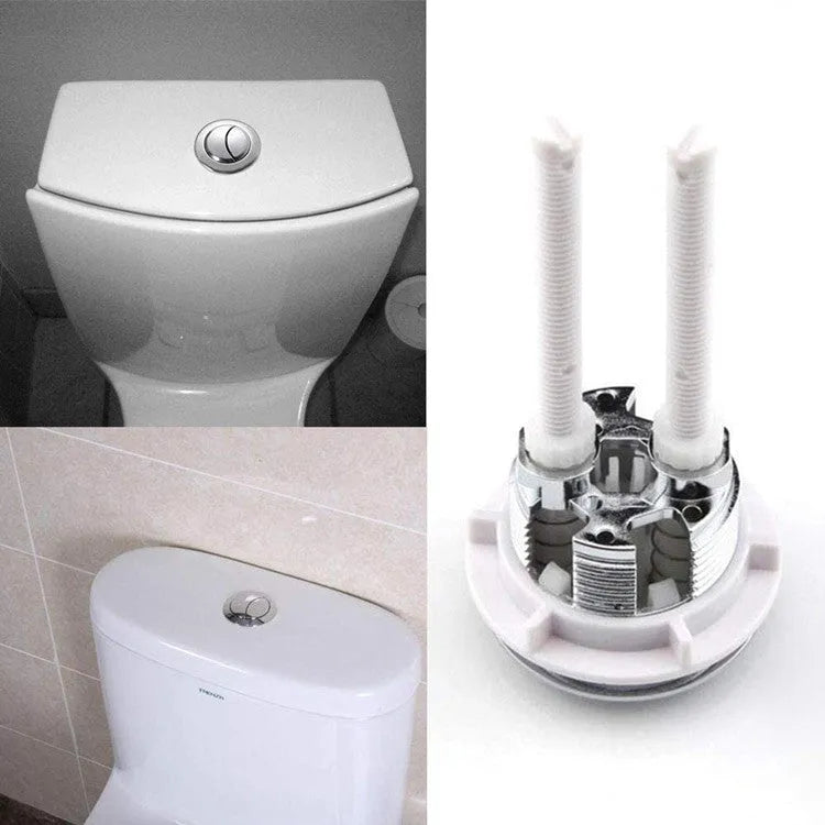 38mm round dual flush toilet button replacement made from white ABS plastic