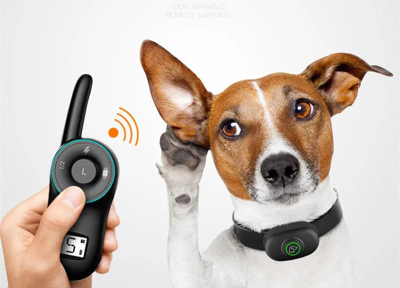 Waterproof rechargeable dog training collar with remote control for bark correction