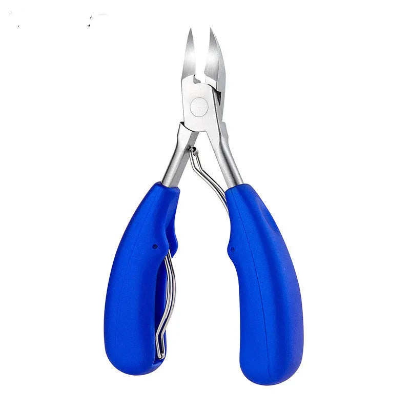 Nail clippers with stainless steel blades and coloured ABS handles
