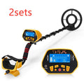 GC1028 black and yellow professional metal detector with LCD screen and adjustable pole