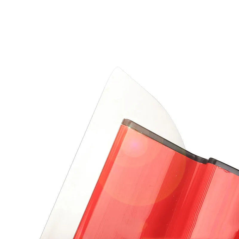 Grey wall levelling scraper with red handle measuring 40cm length
