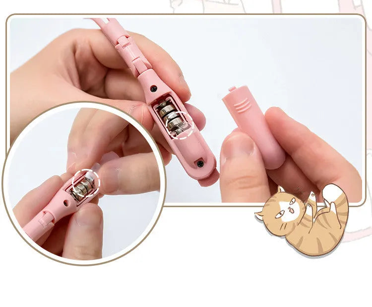 Folding book light in four colour options: yellow, green, blue, and pink with button switch control