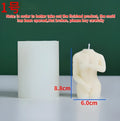 Silicone female body candle mould showing three shy female body shape variations for handmade wax sculptures