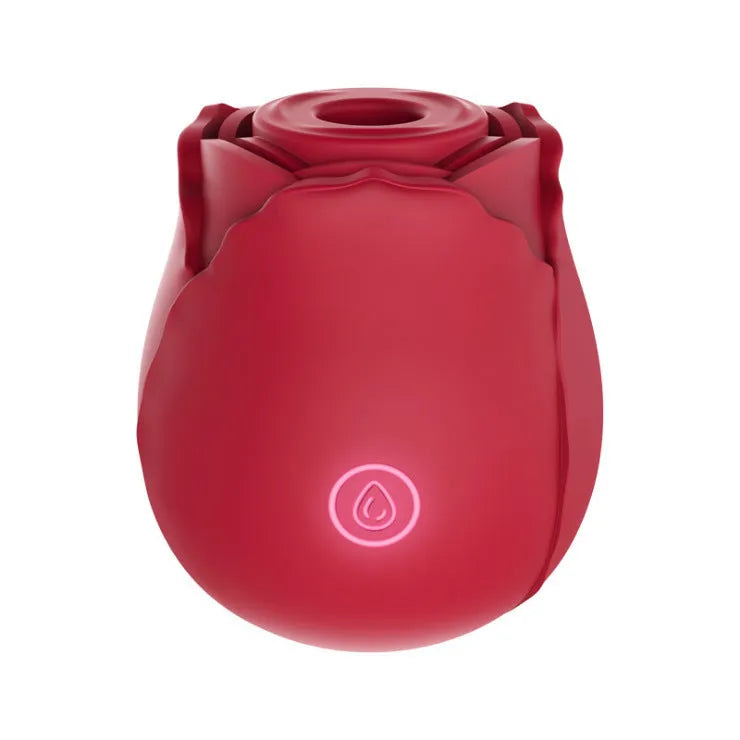 Huafeihua rose sucking tongue licking vibrating egg in pink, silicone body, 58x58x62mm, 35dB quiet adult toy