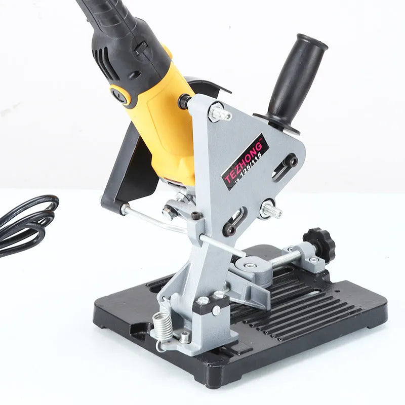 Alloy angle grinder mounting bracket, 125mm long, for fixed stationary use.