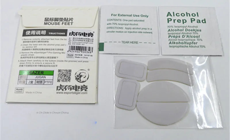 White Razer Jugan arc edge mouse skates for Logitech G PRO X Superlight GPX GPW 2 mice with anti-static tweezers