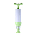 Manual vacuum compression storage bag with manual pump in green colour option