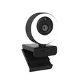 Black USB webcam computer camera with 1.7m cable for 1080p video calls