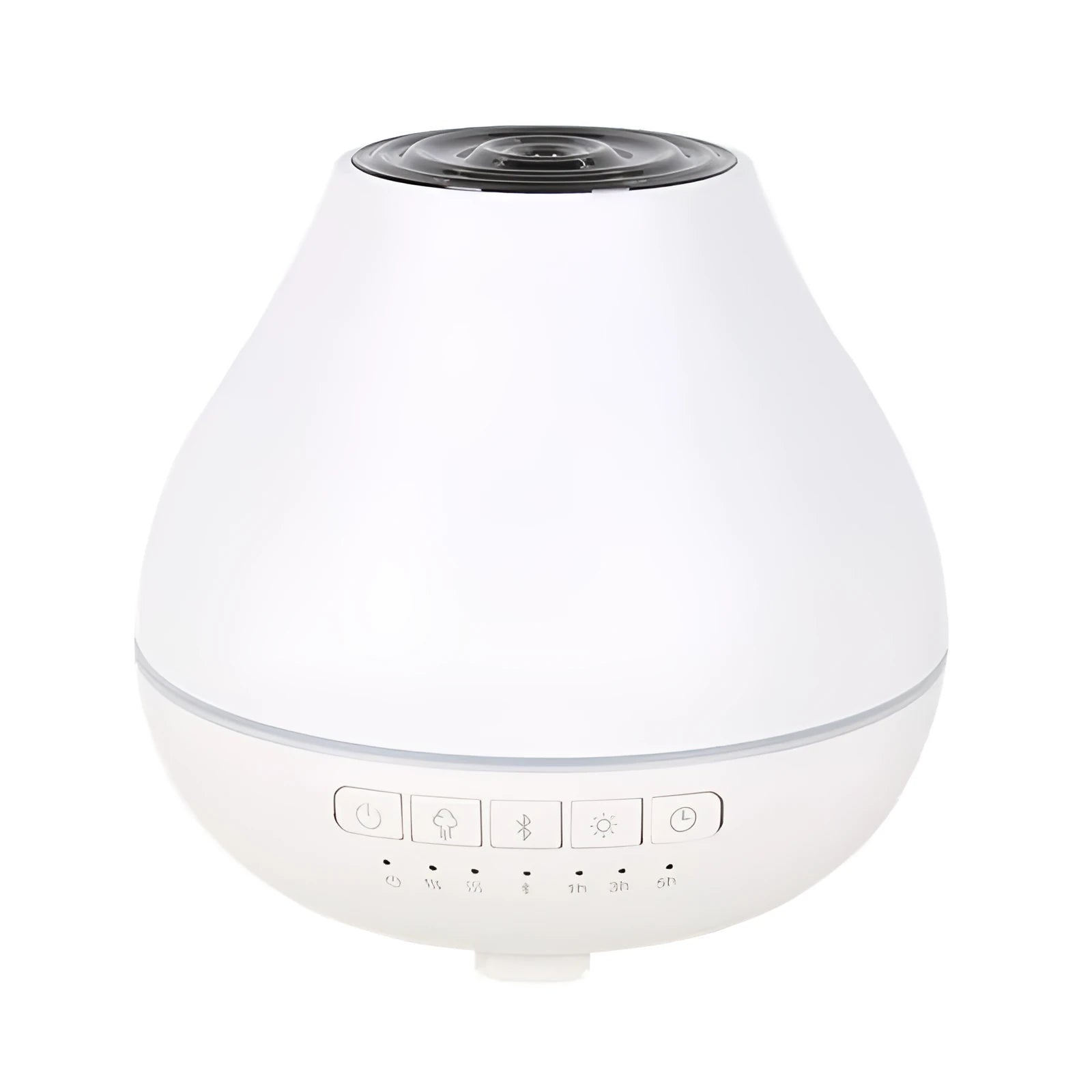 White round Bluetooth humidifier and essential oil aroma diffuser with night light