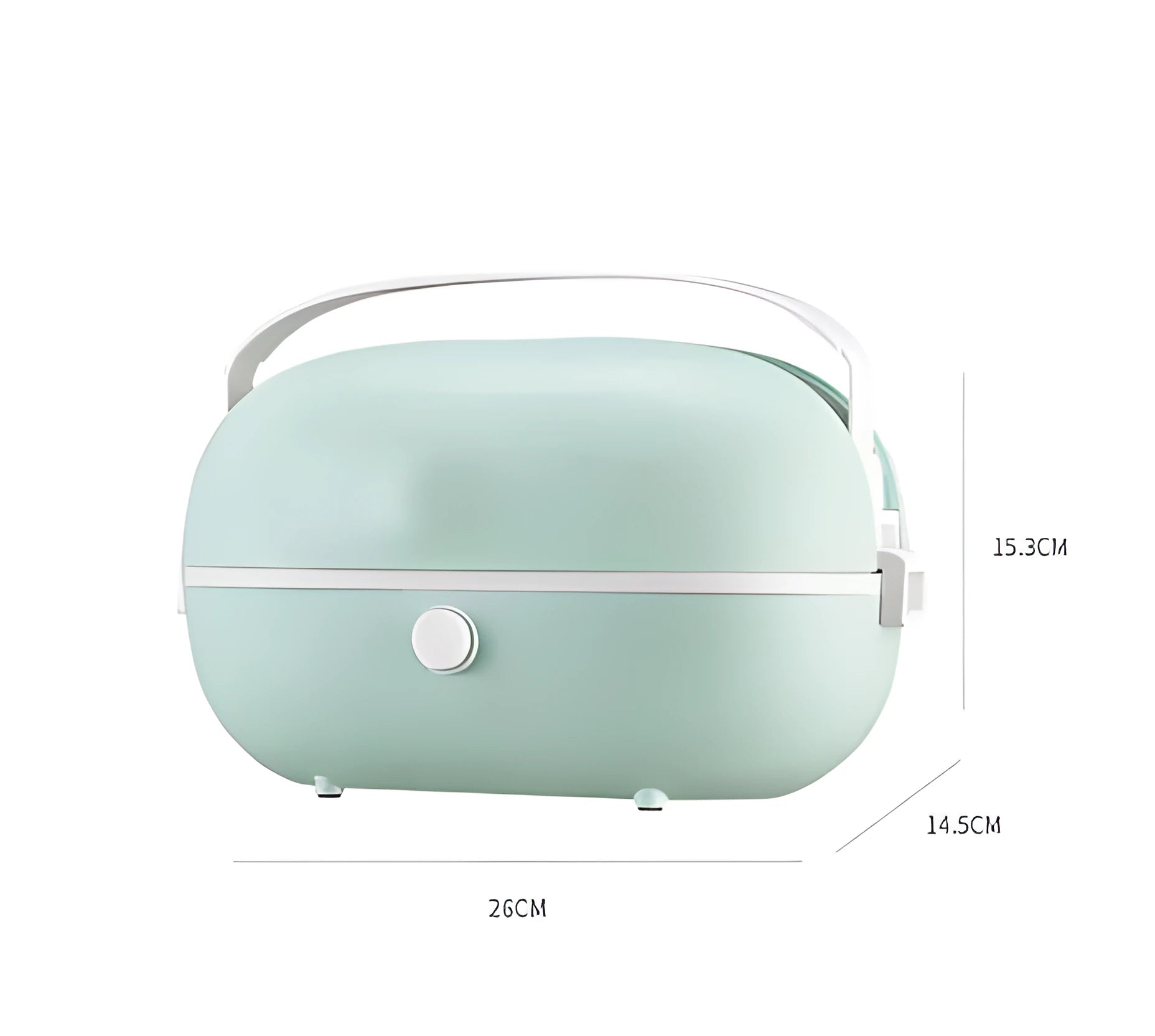 Portable electric lunch box with stainless steel interior in choice of colours