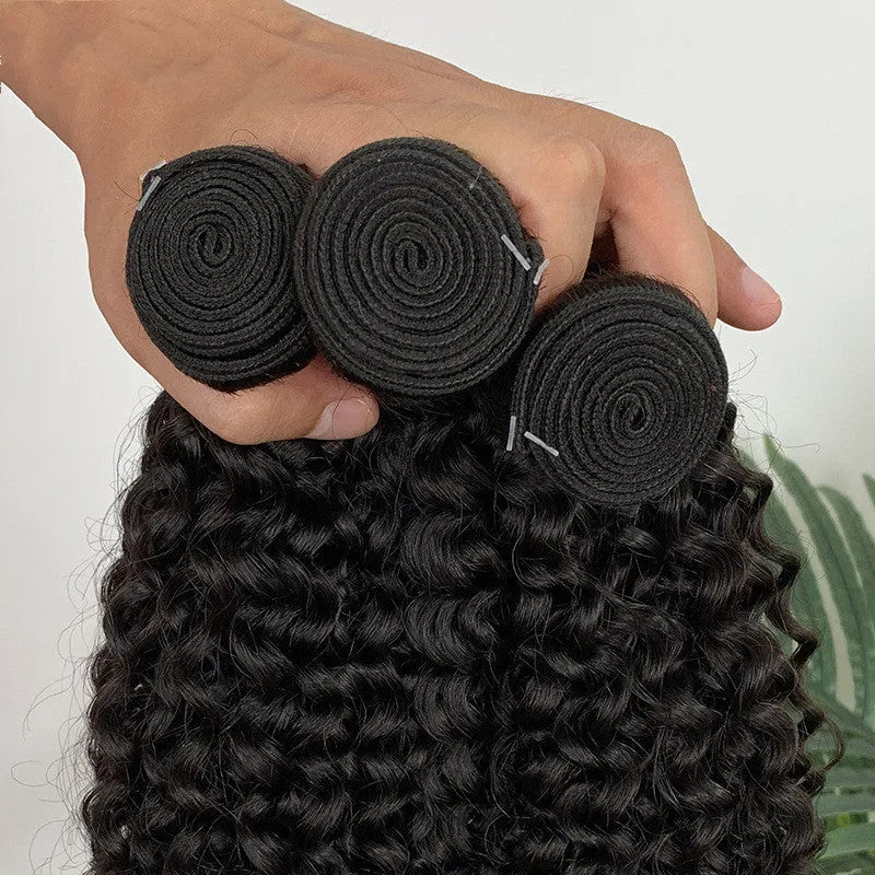 Human hair wig curtain in 8A colour medium long length on a mannequin head