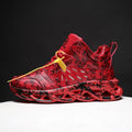 Men's high-top basketball shoes in camouflage pattern with microfiber upper and rubber sole