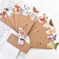 Butterfly design paper bookmark measuring 13.5 by 5.5 centimetres with colourful Japanese and South Korean stationery style