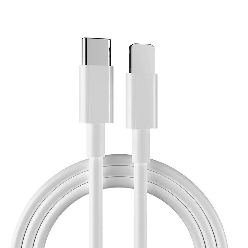 White 20W USB-C fast charger with 1 metre cable for iPhone 12 Pro Max