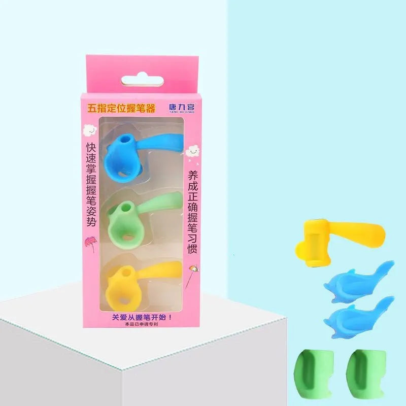 Children's pen holder orthosis with writing corrector in boys' and girls' models