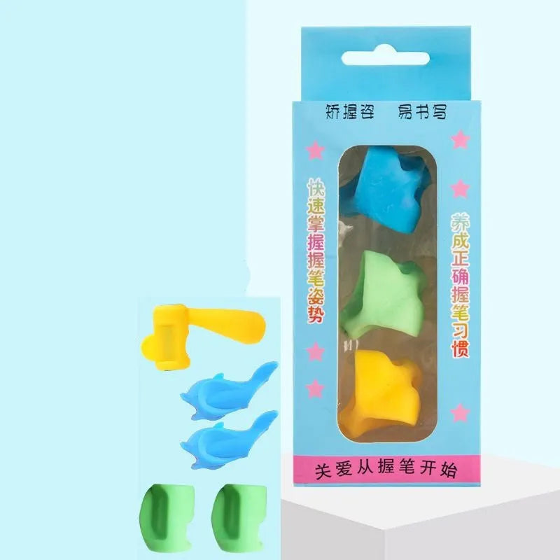 Children's pen holder orthosis with writing corrector in boys' and girls' models