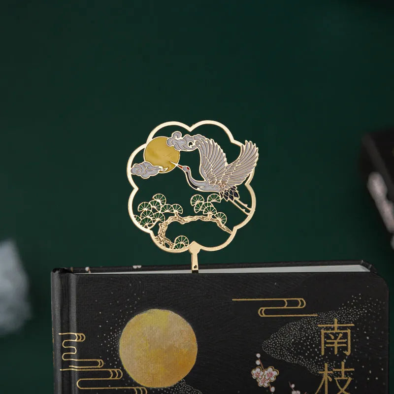 Chinese-style feather pen set with metal sheath and notebook, showing feather colour options Linghe, Songhe, Yunhe, Guihe.