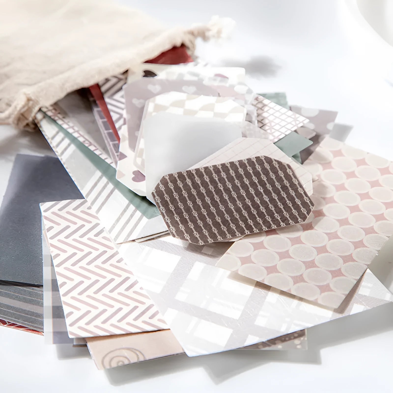 Pack of 60 Hand Account DIY base collage decoration stickers showing four different styles for journals and crafts.