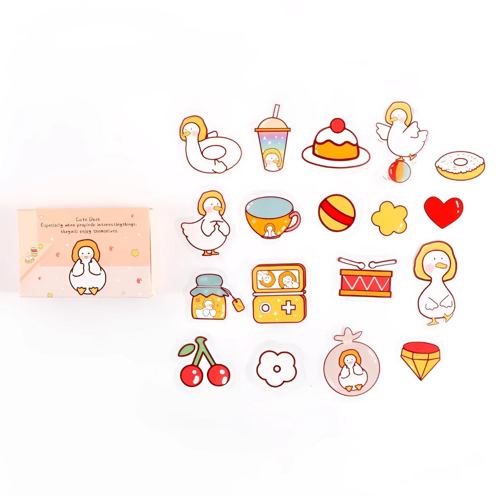 Thibe Little Haruhito Ins Wind Box Korean version 20-piece stationery sticker set showing cute animal designs.