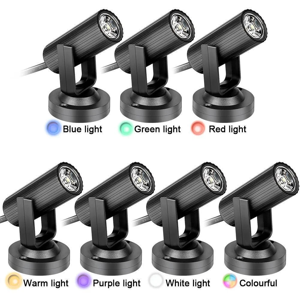Black plastic 1W RGBW LED stage lighting pinspot beam spotlight with single white LED