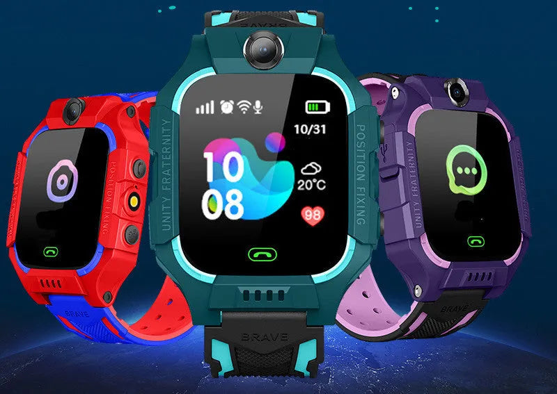 Z6 Q19 children's smart phone watch with colour touchscreen on a wrist