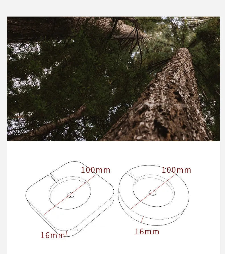 Walnut wood magnetic wireless charger base with round and square section options on desktop