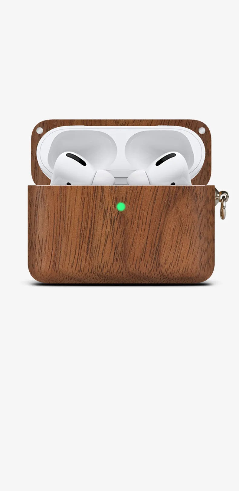 LZL W1-1 wireless Bluetooth earphones with a solid wood protective case in a choice of natural wood finishes.