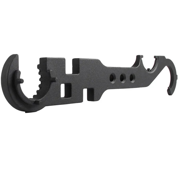 Black AR15 M4 combination wrench with dual-purpose design for firearm maintenance