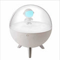USB cartoon night light with plastic shade in blue or white colour options