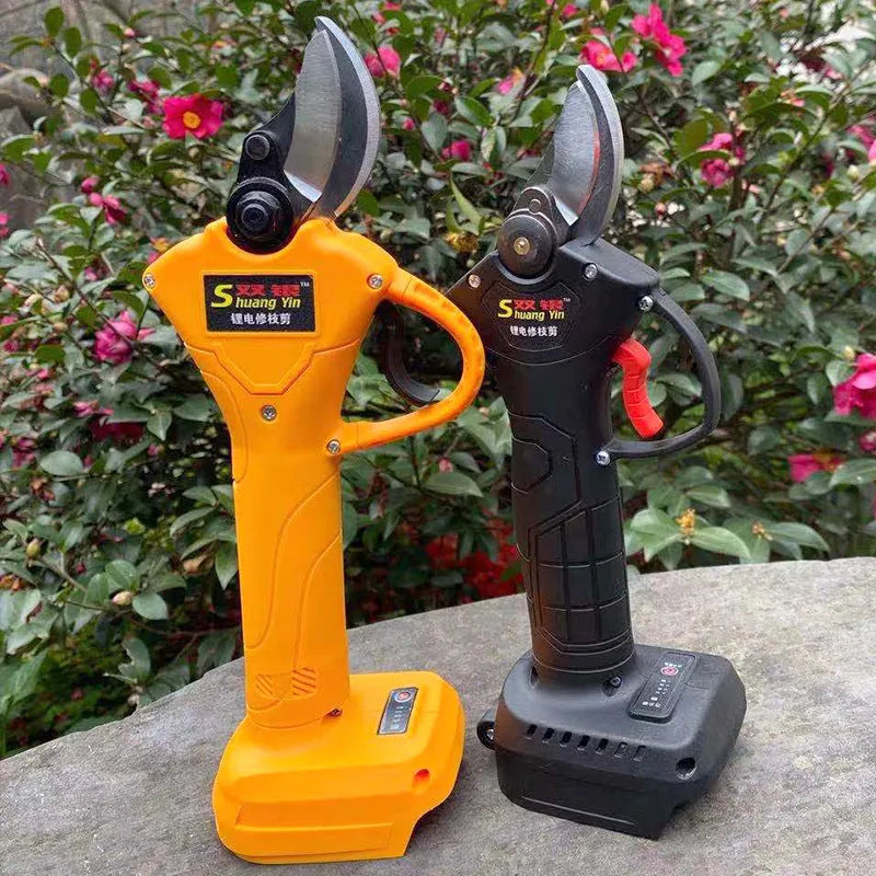 Double Silver SY350 electric branch shears with lithium battery for garden and fruit tree pruning
