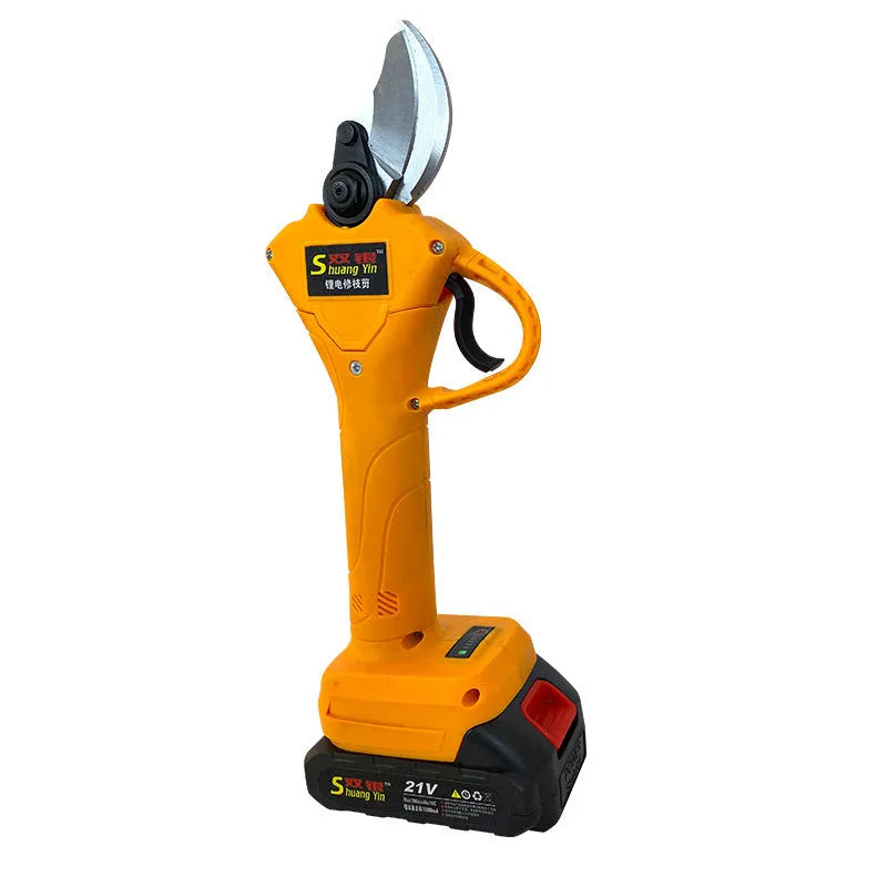 Double Silver SY350 electric branch shears with lithium battery for garden and fruit tree pruning