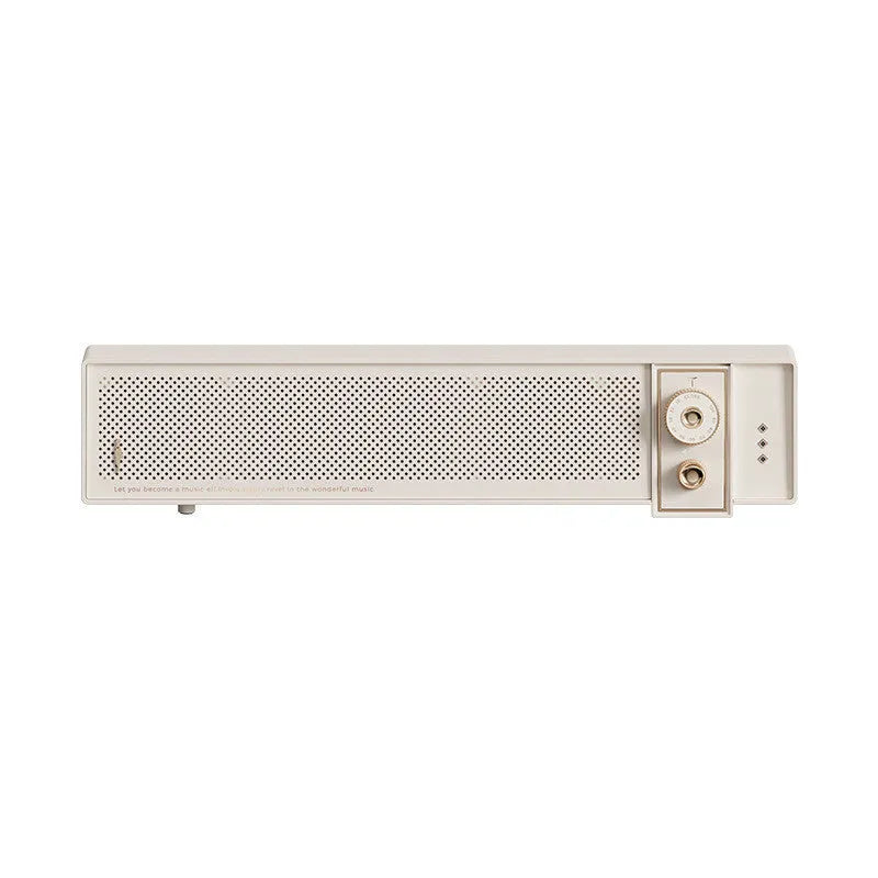 Retro-style portable Bluetooth speaker in blue colour with TF card slot and auxiliary input