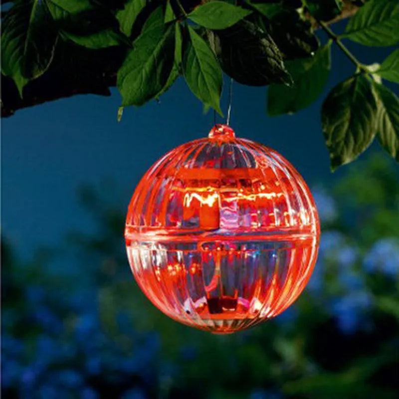 New outdoor solar lawn light creative magic ball design garden decoration warm yellow LED ABS construction