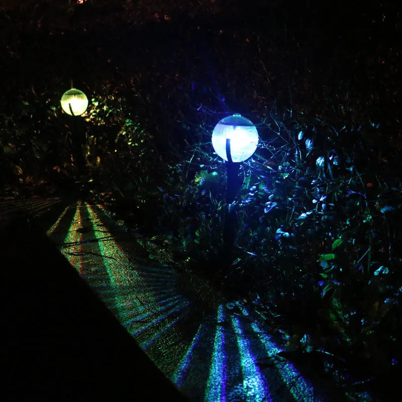 New outdoor solar lawn light creative magic ball design garden decoration warm yellow LED ABS construction