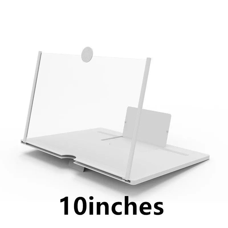 12-inch wooden screen amplifier folding bracket showing log and acrylic construction