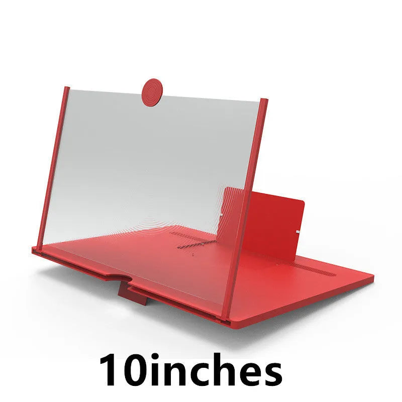 12-inch wooden screen amplifier folding bracket showing log and acrylic construction