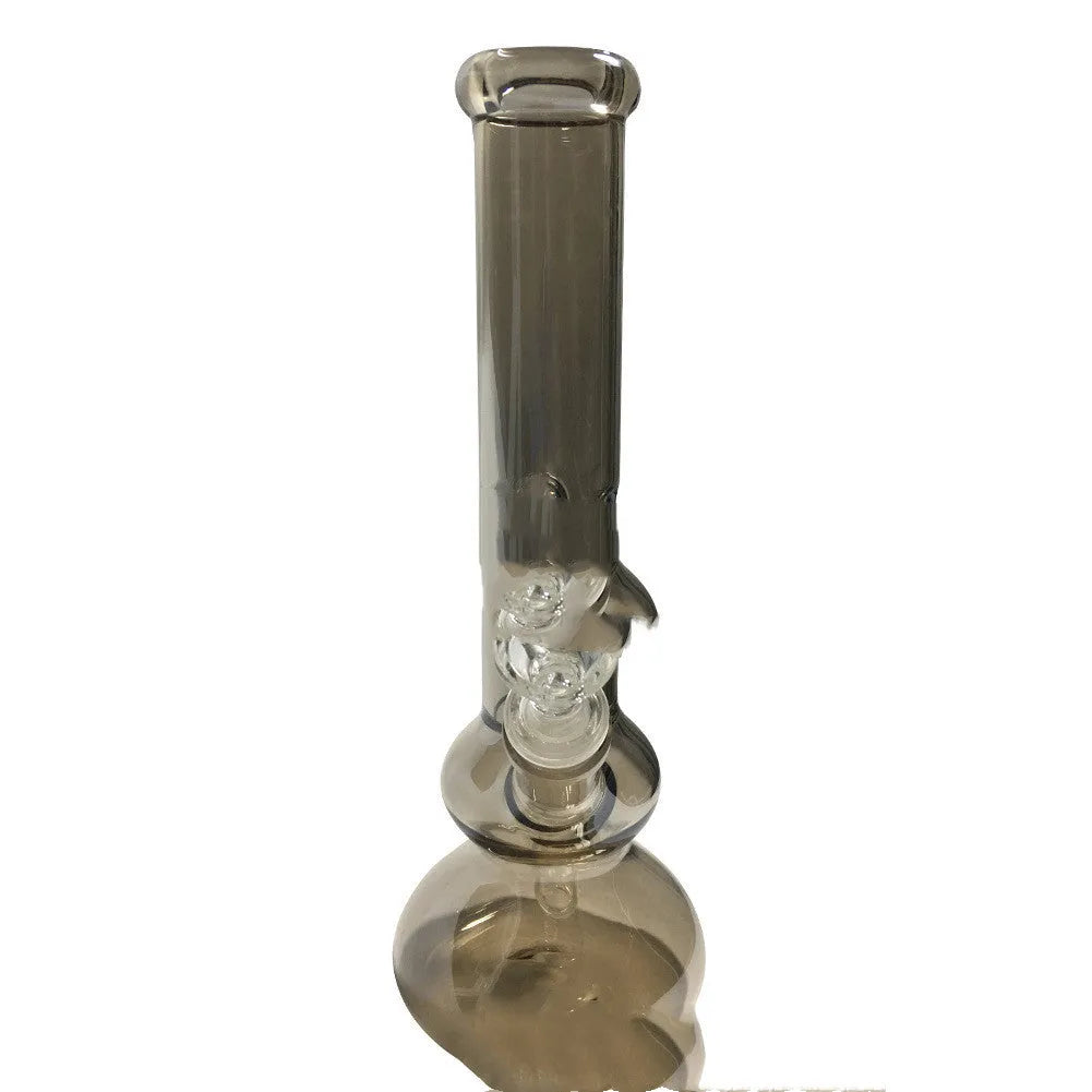 Pure colour transparent glass vase decoration with geometric design on tabletop