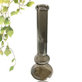Pure colour transparent glass vase decoration with geometric design on tabletop