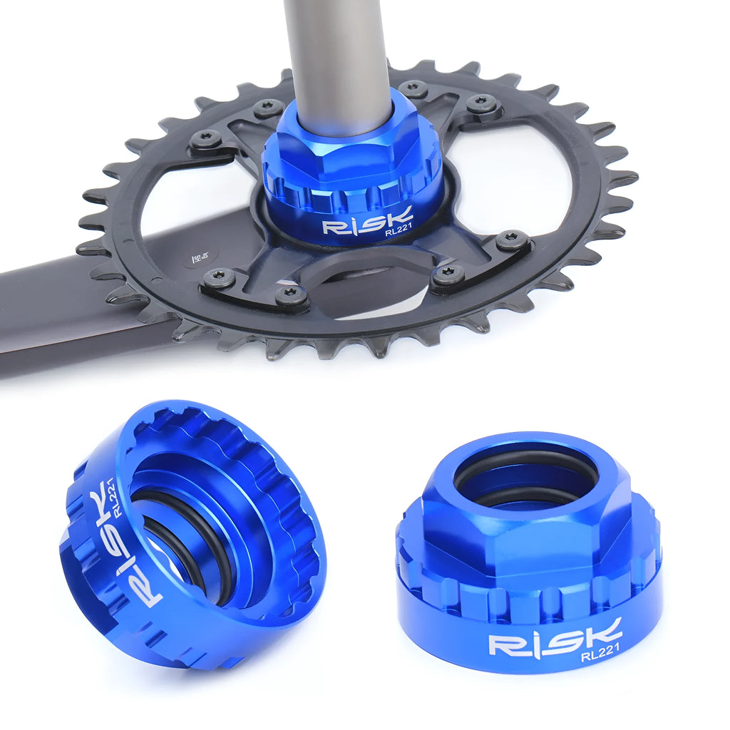 Blue aluminium alloy 12-speed direct mount disc brake removal tool for bicycle workshop use