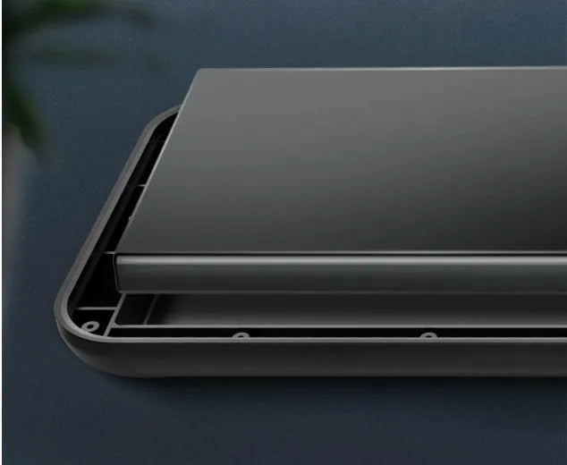 Black ultra-thin TPU back clip battery for iPhone 12 showing clip and multi-USB port.