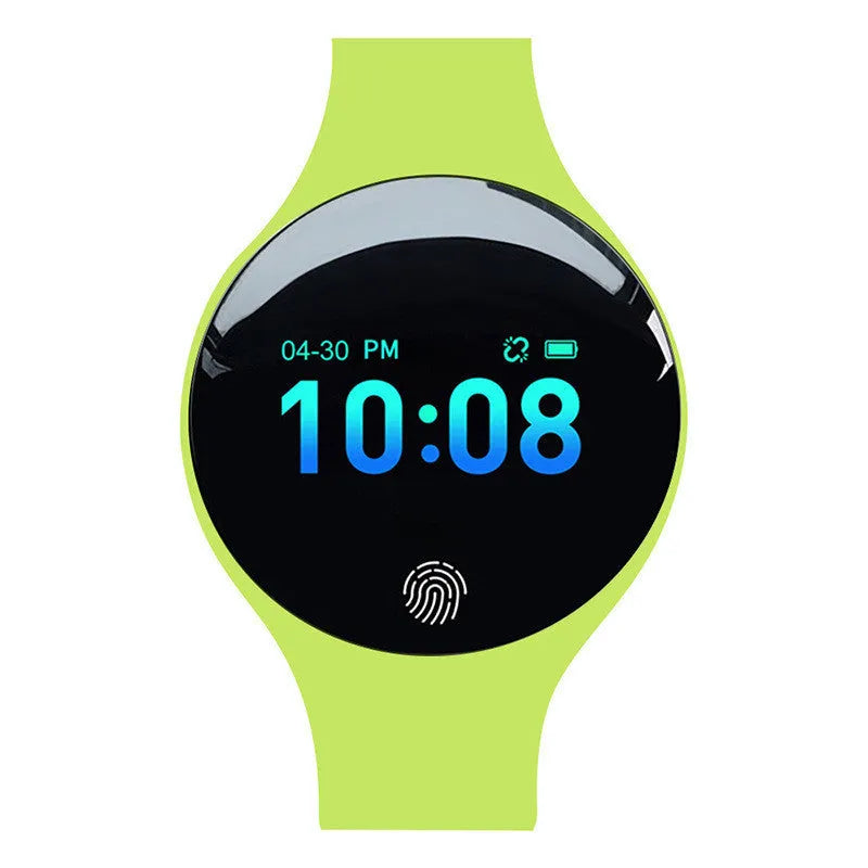 Smart watch with Bluetooth pedometer and vibrating alarm in multiple colours including black, blue, and rose red