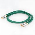 4-core shielded RCA audio cable with silver-plated copper conductors for CD decoder to amplifier connections