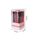 Press lift lipstick storage box desktop organiser with dust cover in pink or white