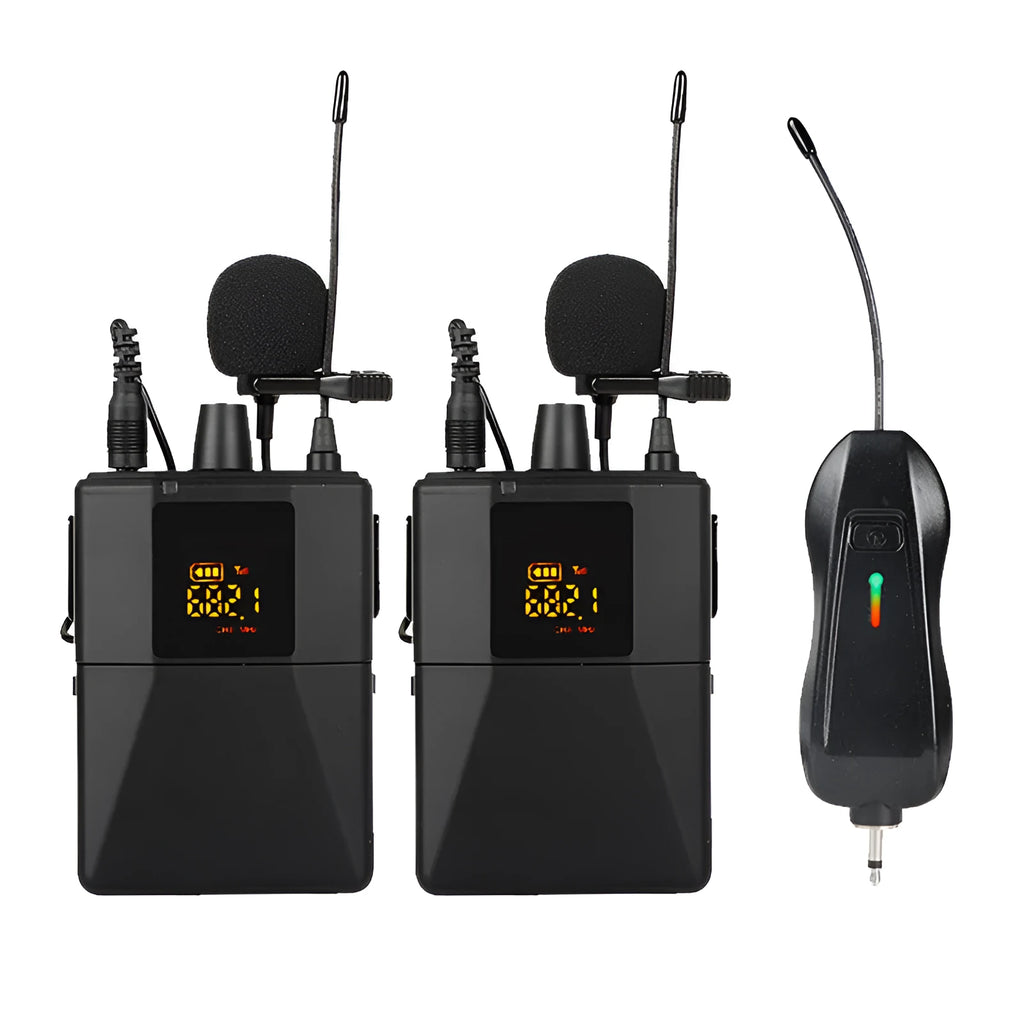 Black Little Bee X3 wireless lavalier lapel microphone on a clip.