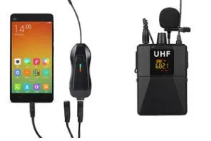 Black Little Bee X3 wireless lavalier lapel microphone on a clip.