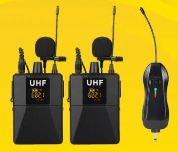 Black Little Bee X3 wireless lavalier lapel microphone on a clip.