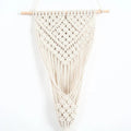 White hand-woven cotton wall basket with grid pattern measuring 30x70cm